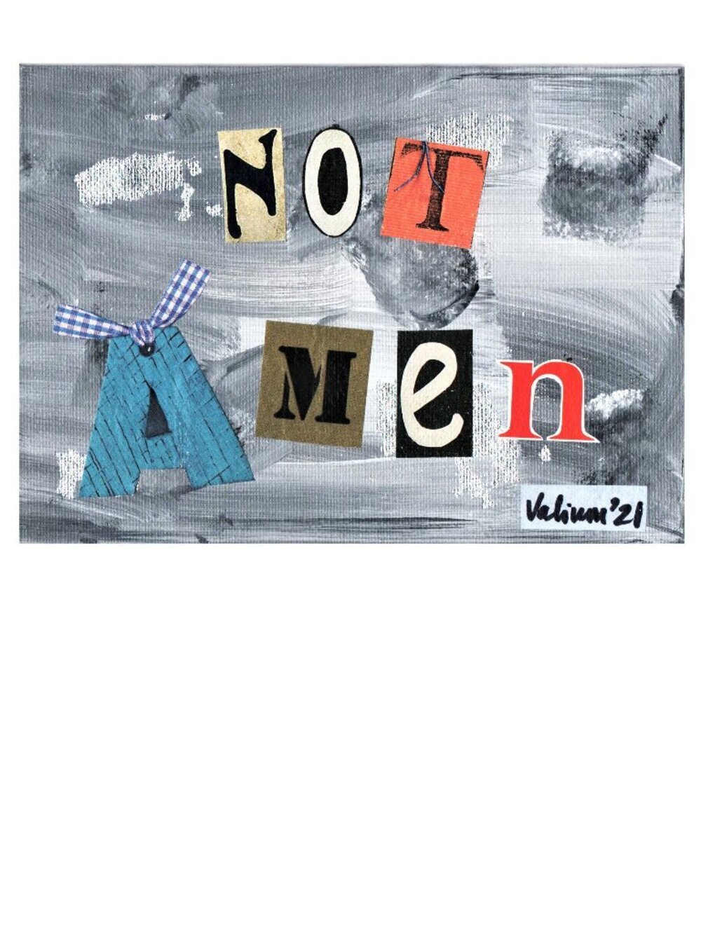 Original & unique collage on a 5 X 7 X 1/8 canvas